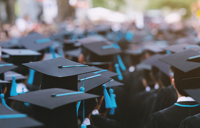 Group of Graduates during commencement. Concept education congratulation in University. Graduation Ceremony ,Congratulated the graduates in University during commencement.