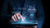 Businessman use AI to help work, AI Learning and Artificial Intelligence. Business, modern technology, internet and networking concept. AI technology in everyday life. A.I., Chat AI, Generative Ai,