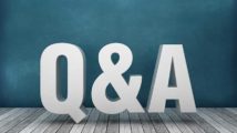 Word Q&A on a chalkboard background